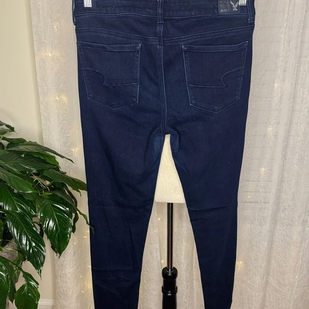 American Eagle Outfitters Women's Dark Blue Skinny Jeans